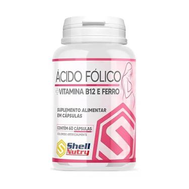 Imagem de Ácido Fólico, Vitamina B12, Ferro C/ 60 Cápsulas