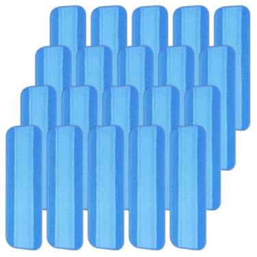 Imagem de Pacote com 20 almofadas de limpeza de microfibra compatíveis com Bona Mop 45,7 cm laváveis almofadas de substituição para pisos de madeira e pisos de várias superfícies