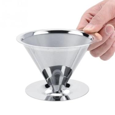 Imagem de Filtro de Café Inox Premium Reutilizável | Sustentável, Sem Papel, Malha Fina para Café Coado Manual