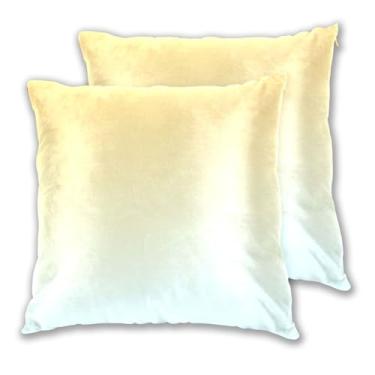 Imagem de Joitme Conjunto de 2 capas de almofada com gradiente ciano claro amarelo para cama, 40 x 40 cm, 2 peças
