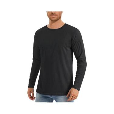 Imagem de Camiseta Masculina Com Proteção UV UPF50+, Manga Comprida, Gola Redond
