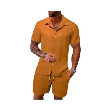 Imagem de Conjunto Esportivo Urbano Casual Masculino De Verão Com Camisa Polo De