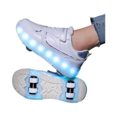 Imagem de Tênis De Patins Luminosos Com Carregamento USB Para Crianças, Rodas Re