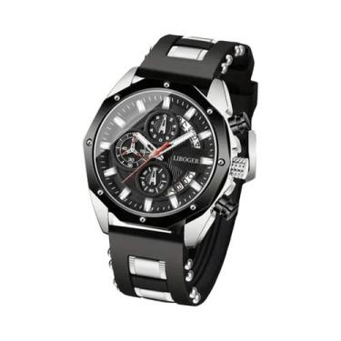 Imagem de Relógio De Quartzo Masculino Com Pulseira De Silicone Função De Data P