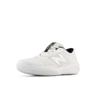 Imagem de New Balance Tênis infantil unissex 996 V6, Branco/preto, 21