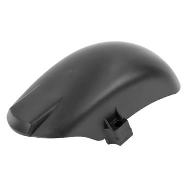 Imagem de KGRHJSA Traseira com luz de freio alargada para-lama compatível com scooter elétrica KUGOO M4 25,4 cm Kickscooter asas proteção de lama frontal (cor: para-lama frontal)