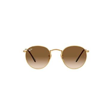 Imagem de Óculos de Sol Ray-Ban Round Metal 0RB3447 001/51 Tam 50 / Ouro - Lentes Marrom Gradiente