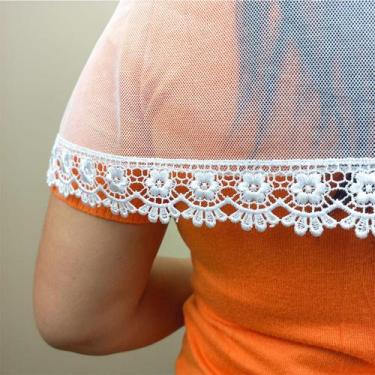 Imagem de Véu Ccb Congregação Cristã no Brasil Renda Floral Adulto (Paola) - Cen