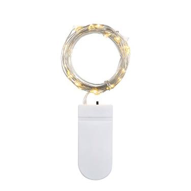 Imagem de Luz de Corda Cobre Estrelada com 30 LEDs Operada por Bateria Flexível para Decorações Feriados e Festivais