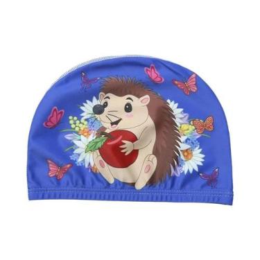 Imagem de Touca De Natação Infantil Em Tecido Elástico Para Meninos E Meninas, C
