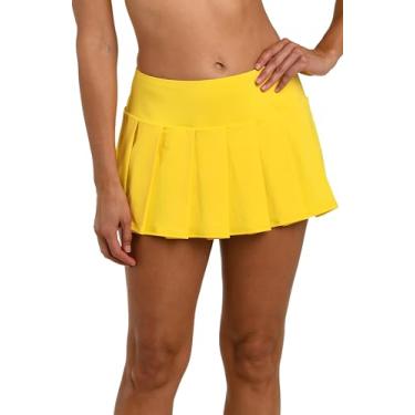 Imagem de La Blanca Saia plissada de cintura alta Island Goddess feminina, Soleil, 42