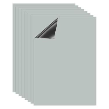 Imagem de PATIKIL Quadro apagável a seco, pacote com 8 ímãs A4, quadro branco, calendário de geladeira, quadro magnético, material de escritório para casa, cozinha, geladeira, mesa, parede, prata