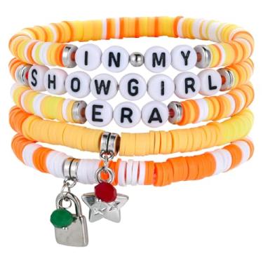 Imagem de Pulseiras de amizade inspiradas em festa de aniversário In My Showgirl para mulheres, meninas, laranja, ciano, pulseiras para fãs de música, acessórios de joias, presente para showgirl, lembrancinhas