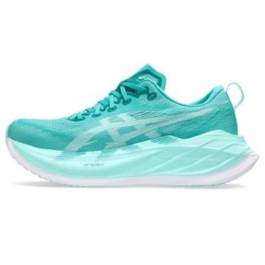 Imagem de ASICS Tênis de corrida unissex adulto SUPERBLAST, Azul-petróleo/menta iluminada, 12 Women/10.5 Men