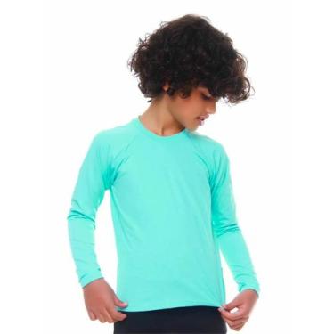 Imagem de Blusa Infantil Caribe Manga Longa de Proteção UV50+ - Solenza, 3, Azul