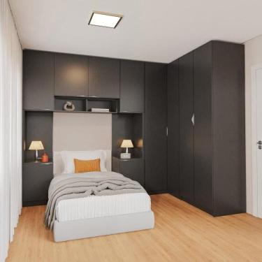 Imagem de Guarda-roupa Modulado de Canto 10 Portas 6 Peças Hera Cabecasa Madeira