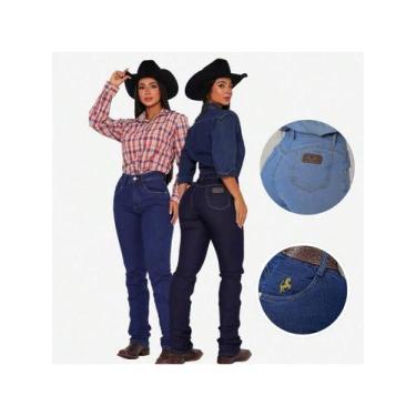 Imagem de KIT 2 Calças Country de Rodeio Feminina Cintura Alta Com Lycra - AUDAX