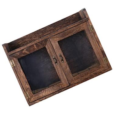 Imagem de Caixa texturizada para pão, bancada, recipiente de armazenamento, banheiro, portas vintage, suporte doméstico, cozinha, transparente, durável, arquivo de madeira, recipiente de madeira, casa, artigos