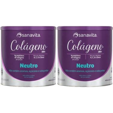 Imagem de Kit 2X Colágeno Skin - 300g Neutro - Sanavita-Masculino