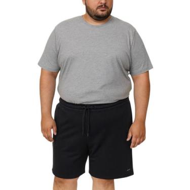 Imagem de Short Masculino Adulto Liso Algodão Com Bolsos Do P ao G3 Plus Size Go