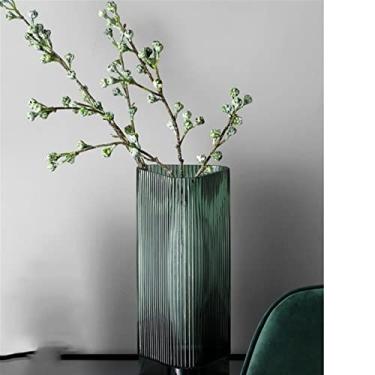 Imagem de Vaso de vidro com listras de luxo nórdico moderno para decoração de arranjo de flores criativo para sala de estar flores hidropônicas centros de mesa (2)