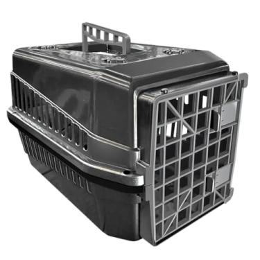 Imagem de Caixa de Transporte N5 para Cães e Gatos – Transportador Pet Resistente e Ventilado para Viagens e Passeios(PRETO)