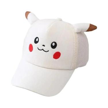 Imagem de Boné De Beisebol Infantil Pikachu Pokémon Com Tela, Viseira De Verão, 