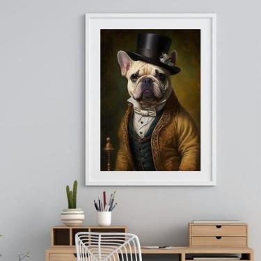 Imagem de Quadro Bulldog Francês Cavalheiro - 60X48Cm