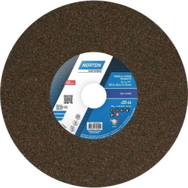 Imagem de Rebolo Reto 8" x 1", Grão 46, Marrom Norton OstenVonder