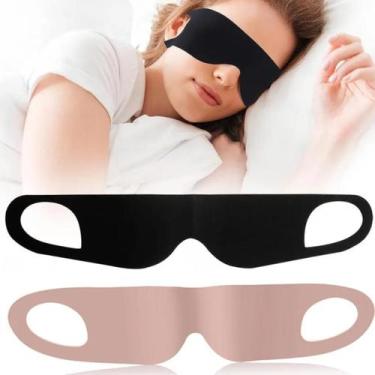 Imagem de Máscara de Dormir Confortável Blackout Elástico Ajustável Macia Leve S