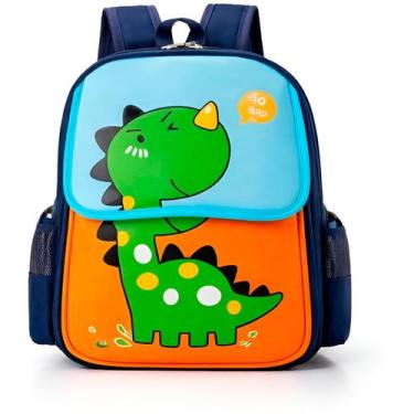 Imagem de Mochila Infantil Escolar de Costas Divertida Aulas Passeio Modelo:Azul