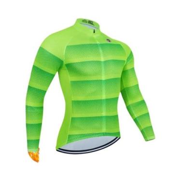 Imagem de Camisa De Ciclismo Térmica Masculina De Inverno Com Forro De Lã, Manga