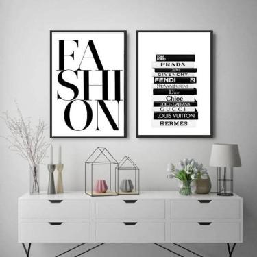 Imagem de Kit 2 Quadros Decorativos Livros Fashion 24X18Cm - Com Vidro