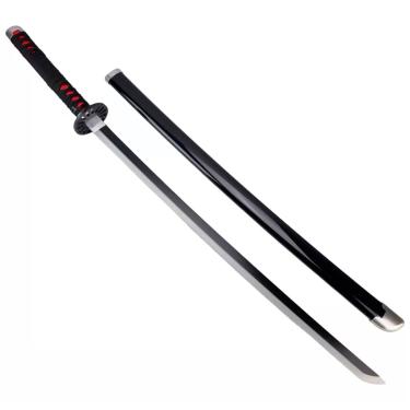Imagem de Espada Cosplay Bambu Com Led Demon Slayer Kimetsu No Yaiba Katana Tanjiro Kamado