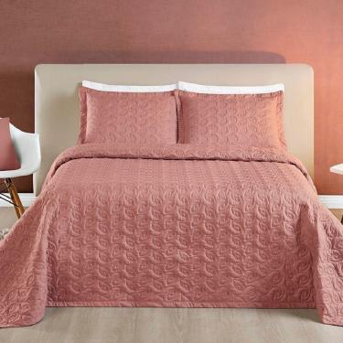 Imagem de Cobre Leito Casal Florency Micropercal 200 Fios 3 Pçs Rosé