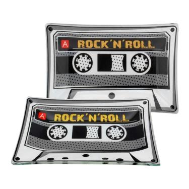 Imagem de Conjunto Com 2 Petisqueiras De Vidro Retangular Fita Vintage