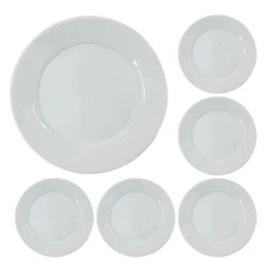 Imagem de Conjunto 12 Pratos Rasos Porcelana 24,5cm Bar Hotel Germer