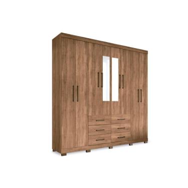 Imagem de Guarda Roupa Casal 8 Portas E 6 Gavetas C/ Espelho E Pés Liverpool Atacama - Santos Andirá