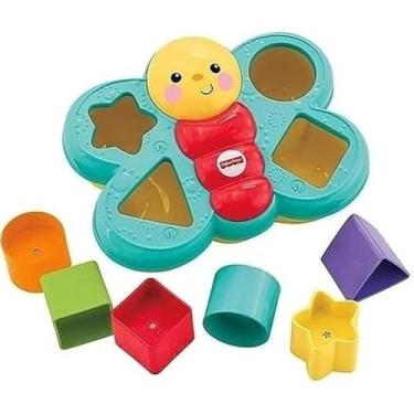 Imagem de Encaixa Formas Fisher-Price Borboleta Colorida Brinquedo Didático Apre