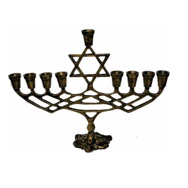 Imagem de Candelabro 9 Velas - Menorá - Hanukkah Chanukiá Envelhecido