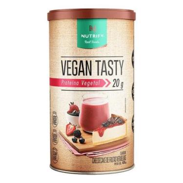 Imagem de Vegan Tasty 420g Nutrify - Whey Vegan Proteína, Cheesecake de Frutas V