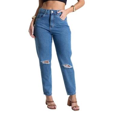 Imagem de Calça Jeans Sawary Mom - 282336 - Azul 42, Azul, 42