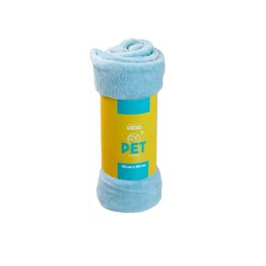 Imagem de Manta Soft Em Microfibra Para Pets Cães E Gatos  - Azul