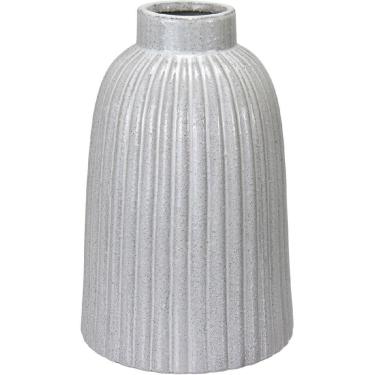 Imagem de VASO DECORATIVO ENFEITE CASA HOME&CO CERÂMICA 26x16x16cm MARFIM