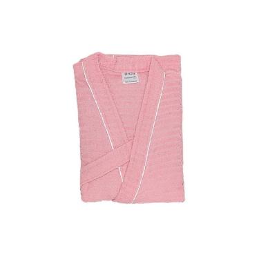 Imagem de Roupão Atoalhado 100% Algodão Briza Rosa 4022 Tamanho Gg