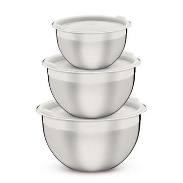 Imagem de Jogo de Potes Tramontina Cucina Aço Inox 3 Peças