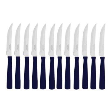Imagem de Faca para Churrasco New Kolor Azul - Tramontina