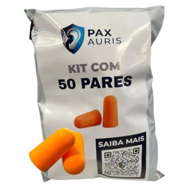 Imagem de Kit 50 Pares Protetor Auricular de Espuma Moldável | Tampão de Ouvido para Dormir, Estudar, Viajar e Redução de Ruído | Abafador Contra Ronco - Pax Auris