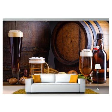 Imagem de Papel De Parede Cerveja Bebida Caneca Chopp 3D Al109