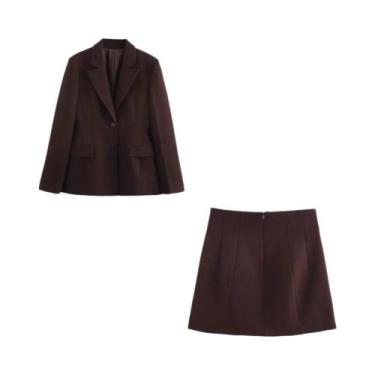 Imagem de Conjuntos Elegantes De Blazer Com Zíper Para Primavera E Verão Com Bol